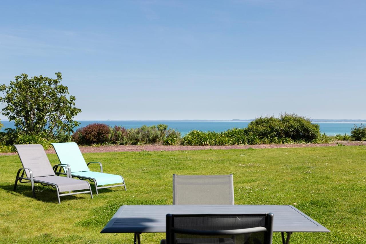 La Metairie-du-Vauhariot - Chambre Ou Lodge - Piscine Chauffée - Vue Mer et Mont Saint Michel et GR34 - Résidence Hôtelière Cancale Exterior foto