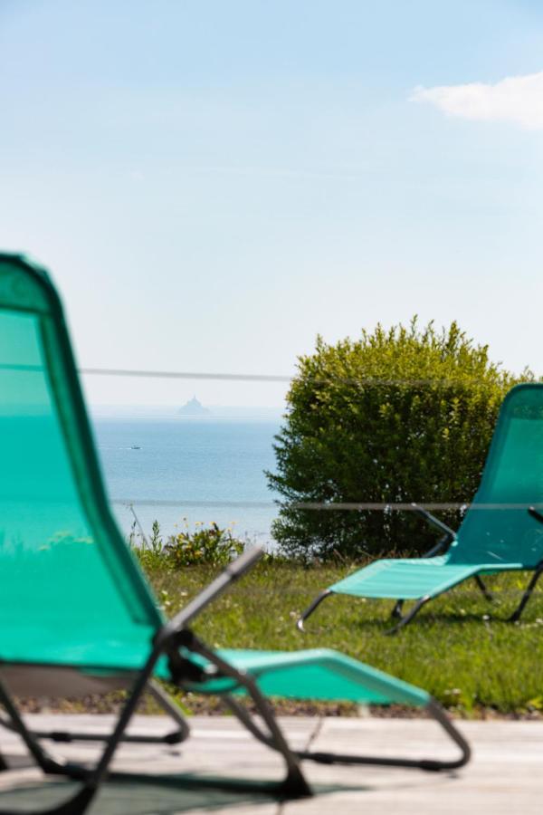 La Metairie-du-Vauhariot - Chambre Ou Lodge - Piscine Chauffée - Vue Mer et Mont Saint Michel et GR34 - Résidence Hôtelière Cancale Exterior foto